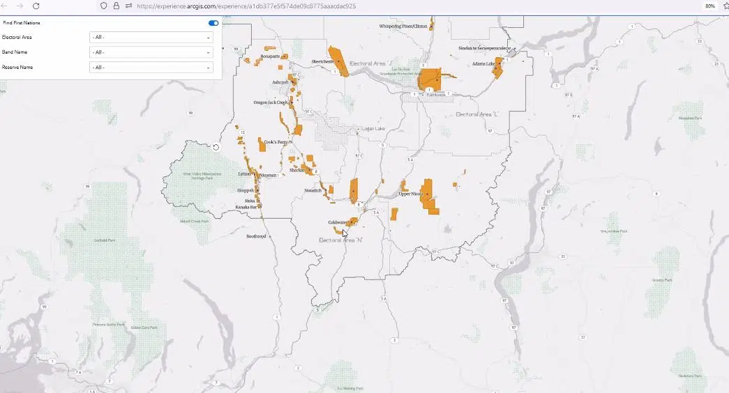 TNRD developing interactive map showcasing First Nations, reserve lands