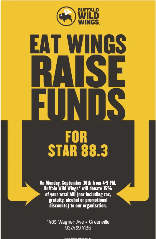 Buffalo Wild Wings (Greenville) STAR 88.3