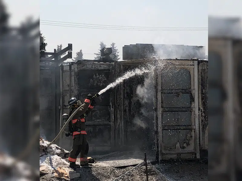 A Shipping Container Fire in the City’s South West Industrial Park