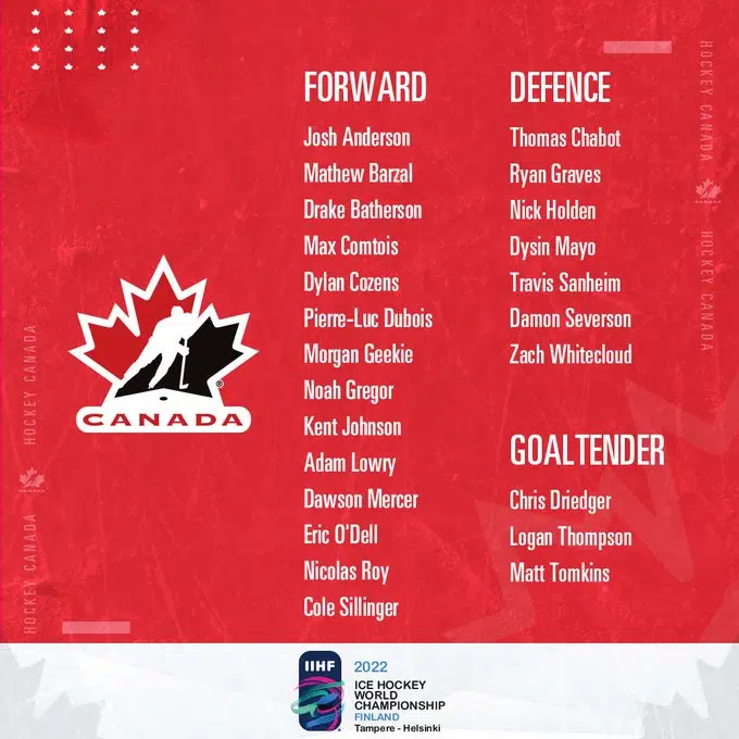 Two Saskatchewan born players selected to Team Canada | 98COOL