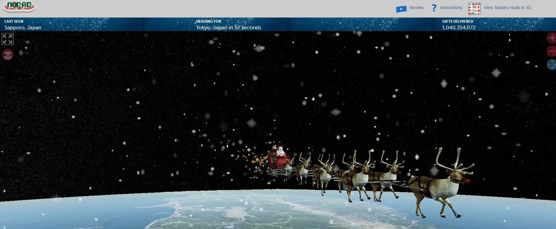 NORAD Santa Tracker is up and running! 98COOL