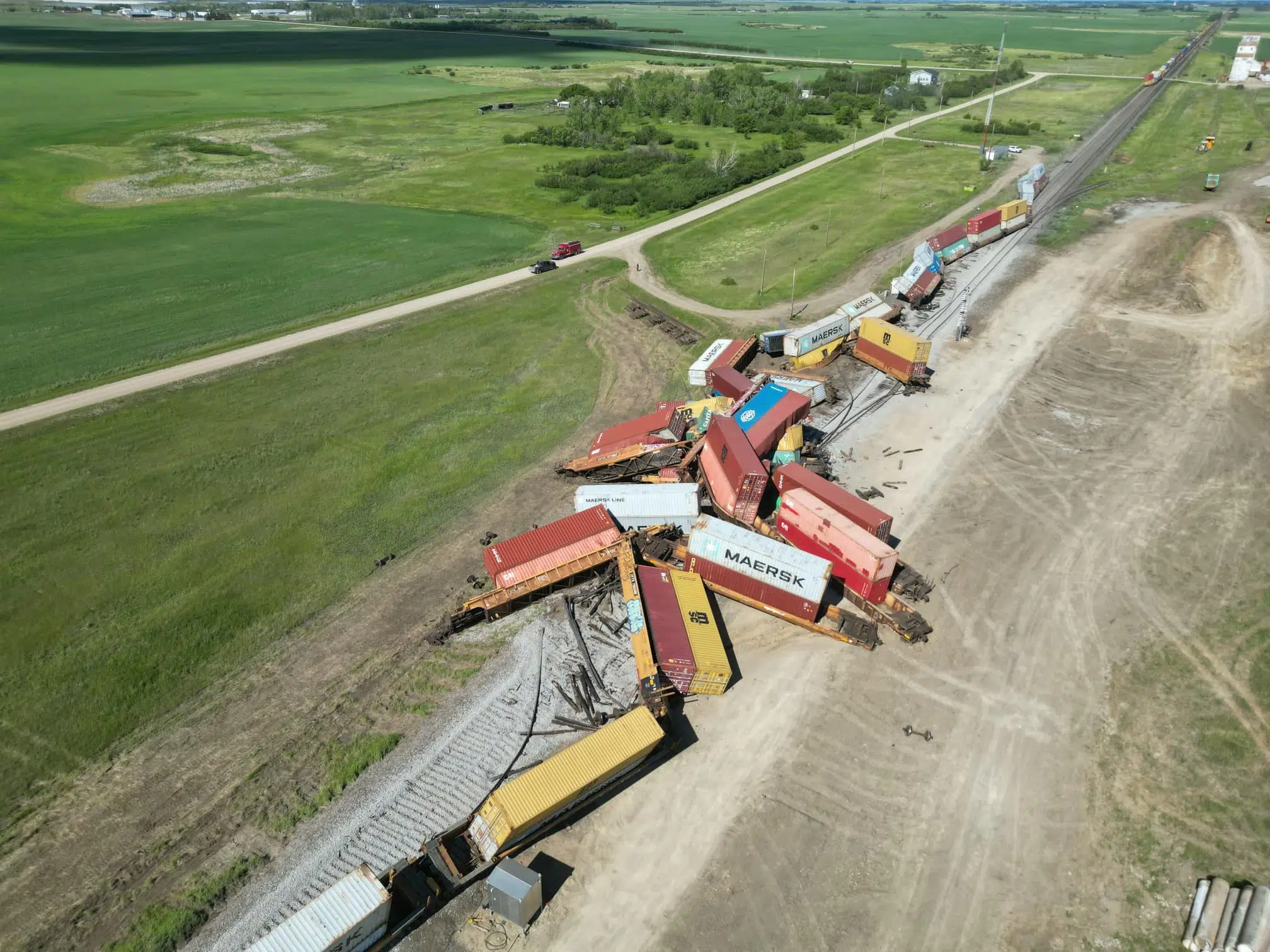 Train derailment near Perdue Country 600 CJWW