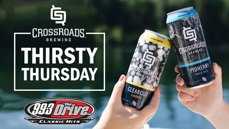Feature: https://www.993thedrive.com/2021/06/15/thirsty-thursdays-with-crossroads-brewing/