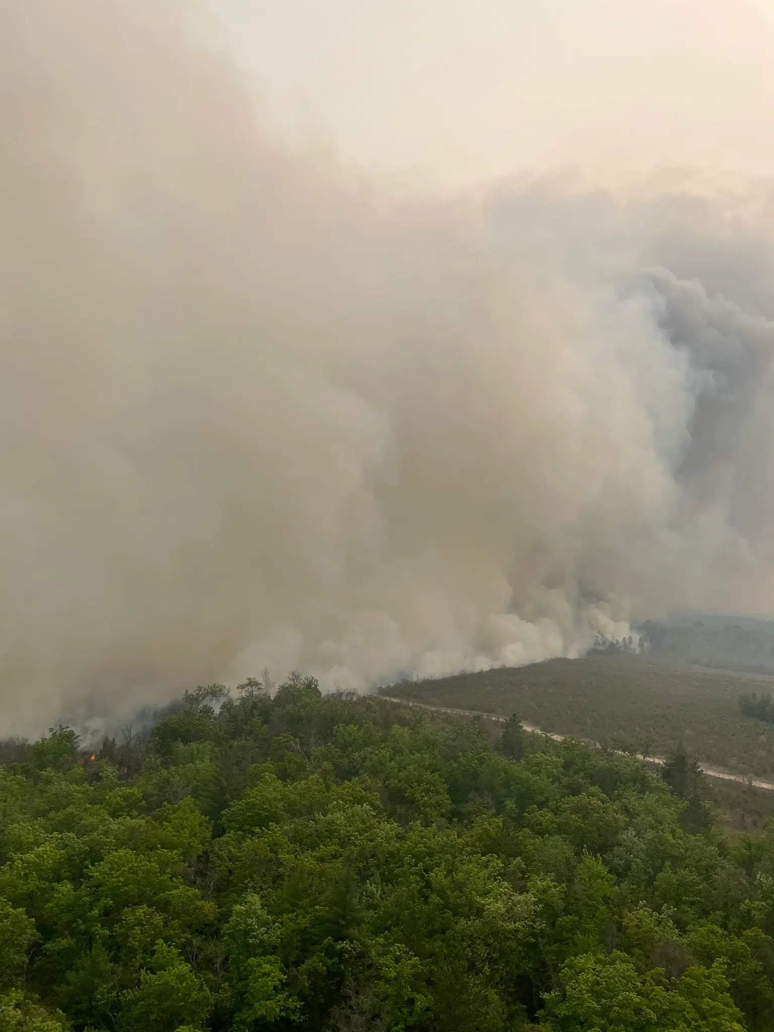 BREAKING Large Wildfire Forces Evacuations In Grayling; I75 Exits