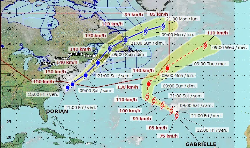 Dorian Continues Trek Toward Maritimes | 91.9 The Bend