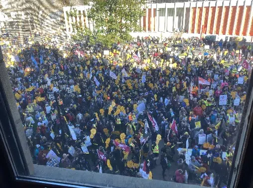 Huge CUPE Protest At N.B. Legislature