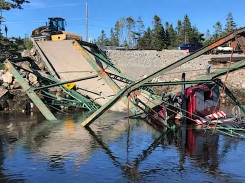 Worker Sent To Hospital After N.S. Bridge Collapse