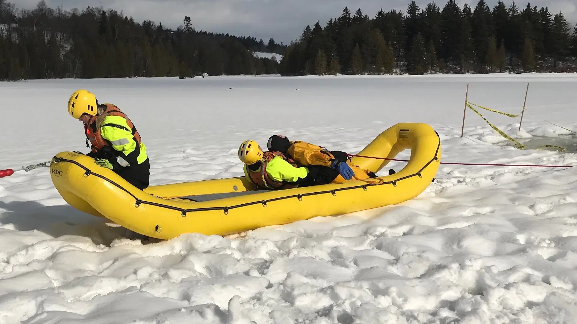 Firefighters Acquire Inflatable Boat For Ice Rescues