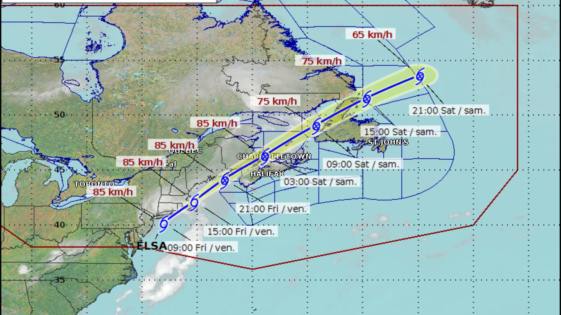 UPDATE: Heaviest Rains From Elsa Expected Friday Night