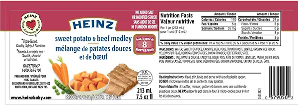 heinz sweet potato baby food