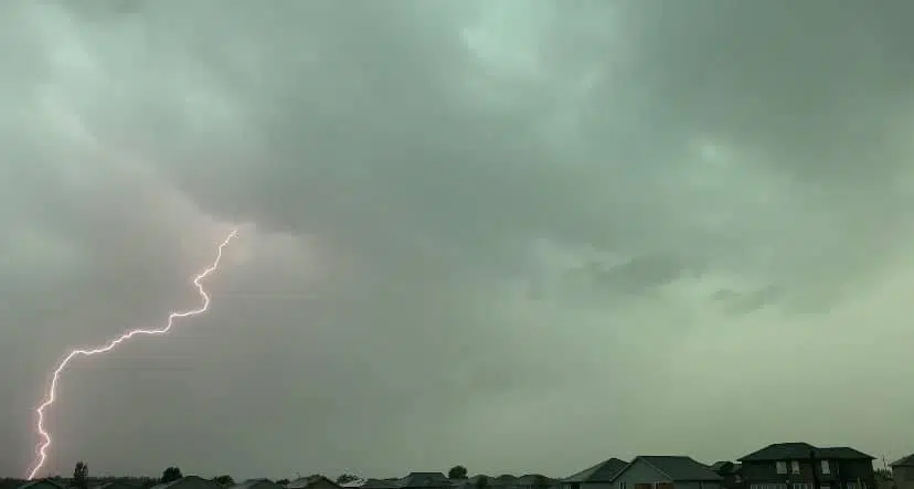 Lightning Strike Causes Community Hall Road Fire