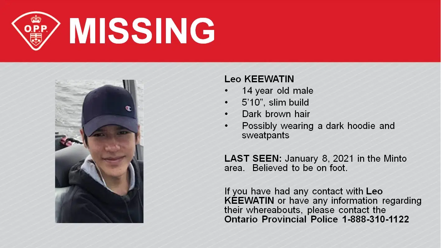 Kenora OPP Seek Missing Teen