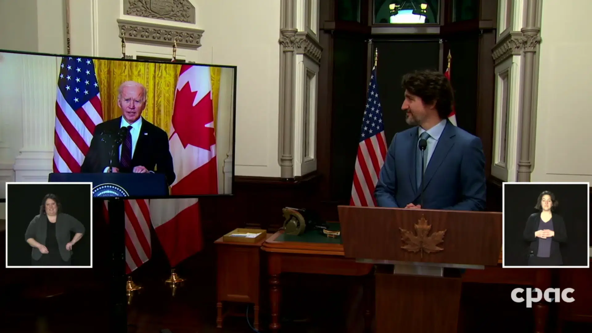 Trudeau, Biden Hold First Bilateral Meeting