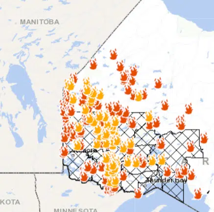 Scores Of New Fires In NW Ontario | 99.9 THE BAY