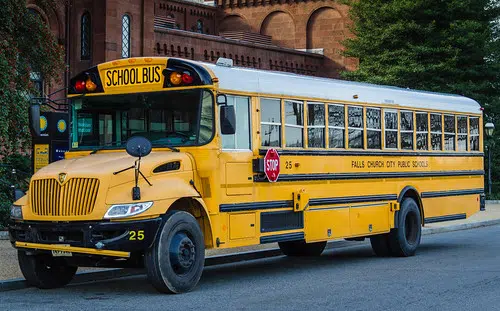 No injuries After School Bus Is Rear Ended By Tractor Trailer