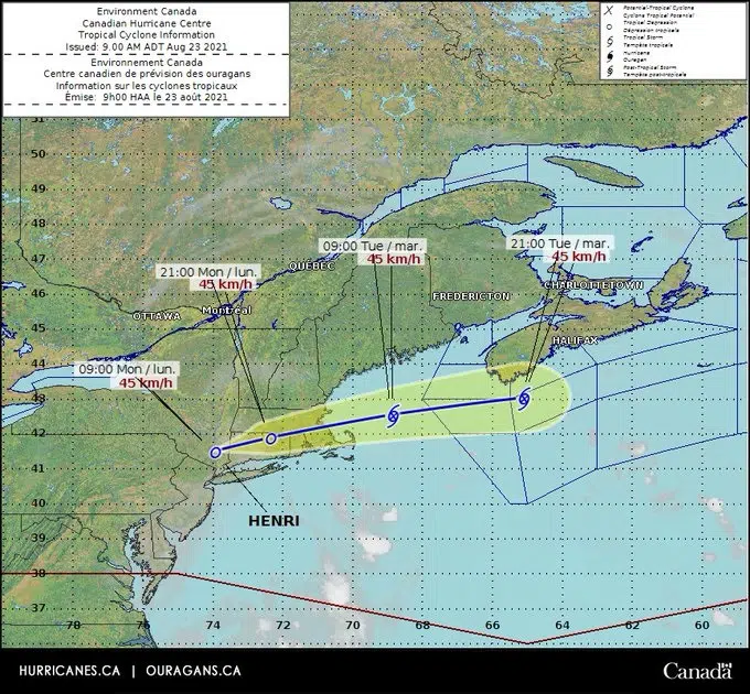 Maritimes not expected to see much of an impact from Henri