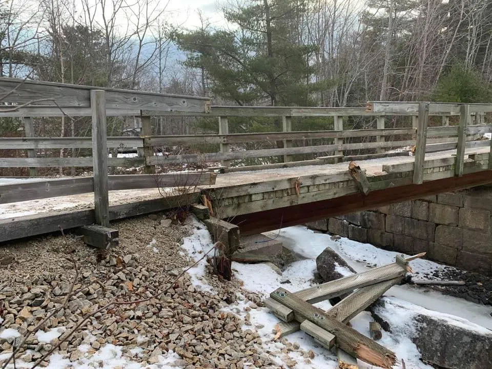 Trail Bridge Closed After Vehicle Destroys Railing