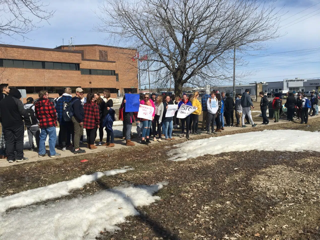 Dryden High School Students Walk Out And Protest CKDR