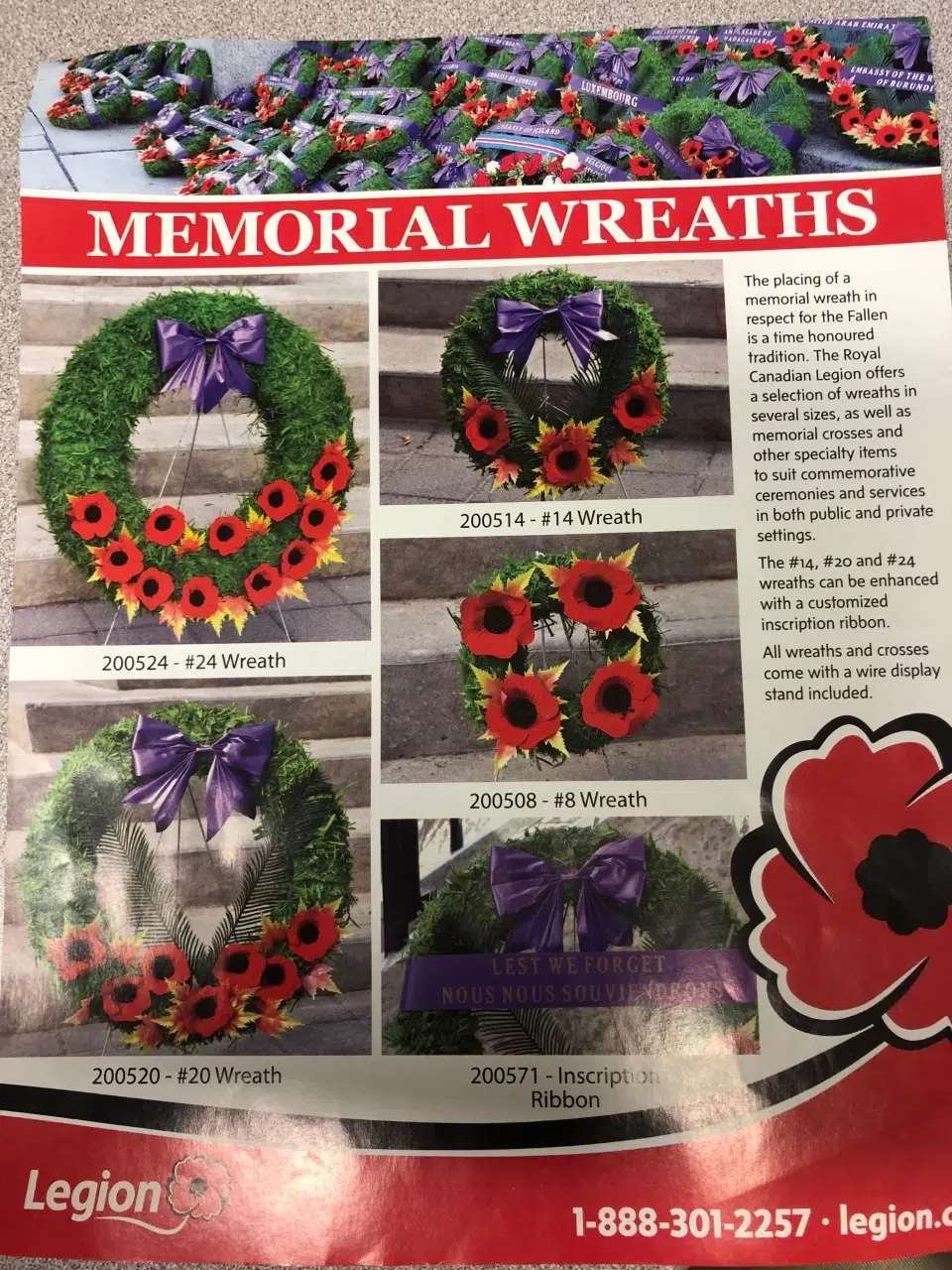 What to write on remembrance day wreath