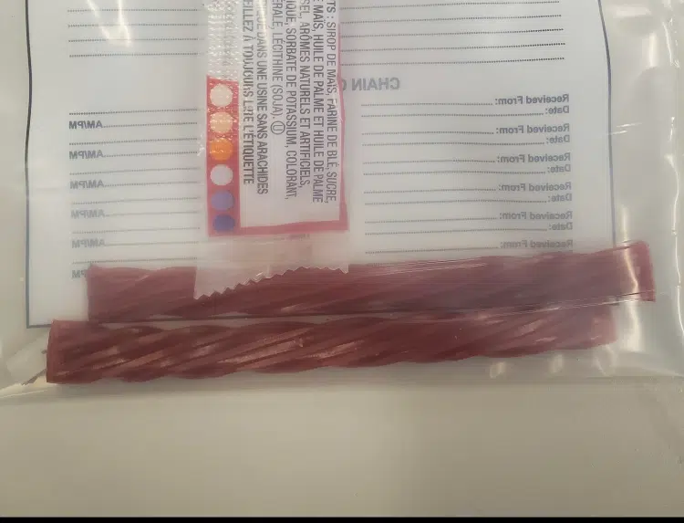 Razor Blade in Halloween Treat in Kenora CKDR