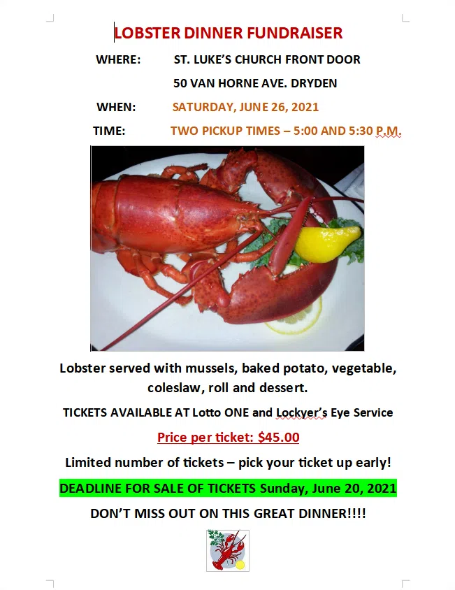 Lobster Dinner Fundraiser CKDR