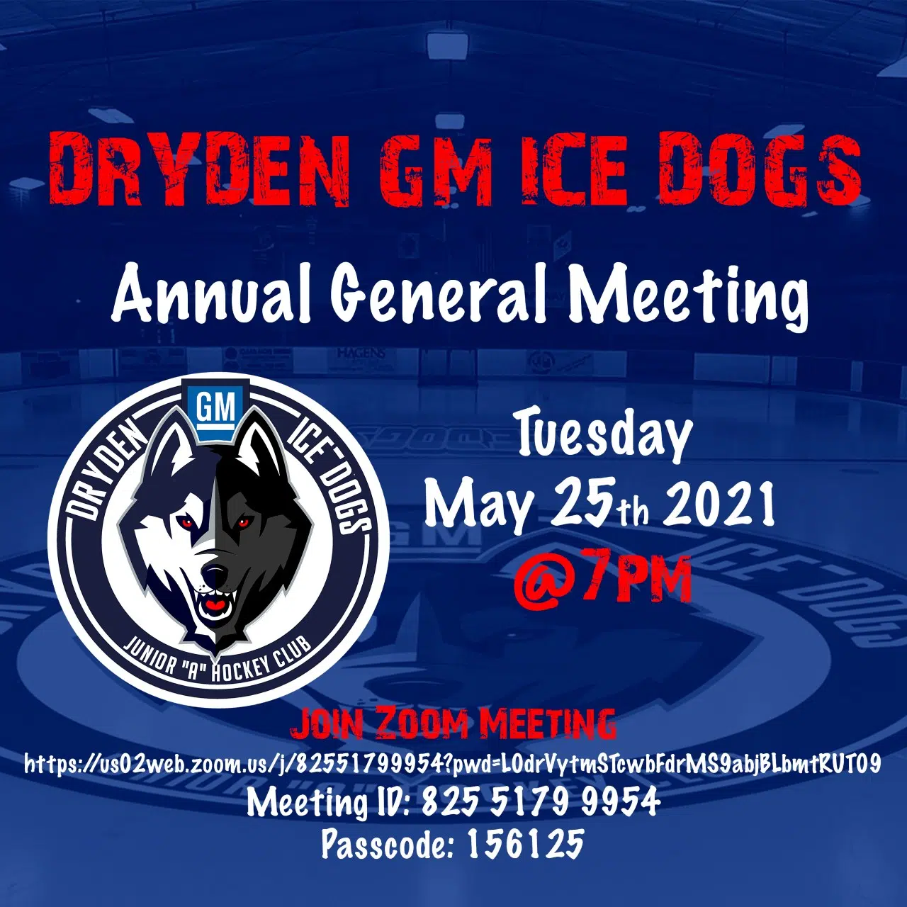 Ice Dogs Hosting AGM Tonight CKDR