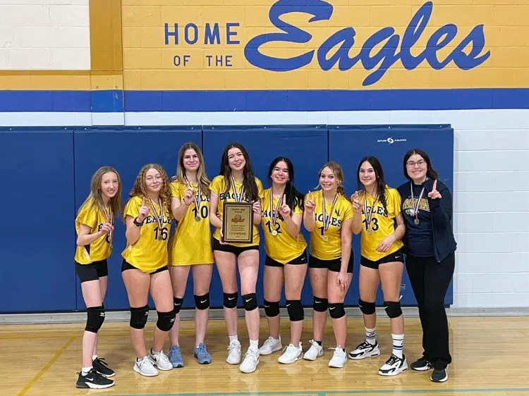Dryden Eagles Volleyball Team Wins Home Tournament CKDR