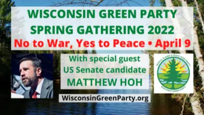 Wisconsin Green Party Holding Spring Gathering in April | Seehafer News