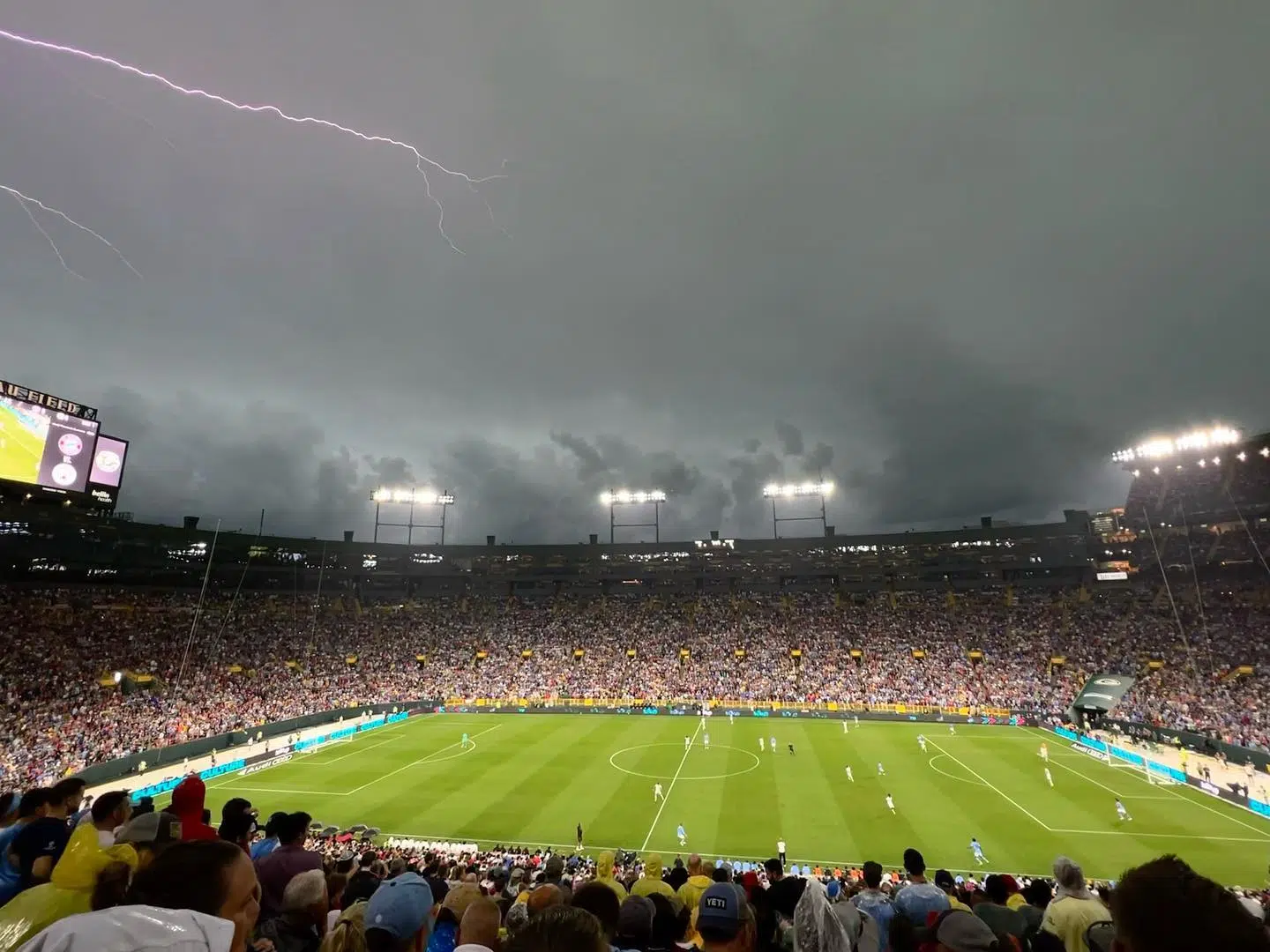 Weather Interrupts History-Making First-Ever Pro Soccer Match At