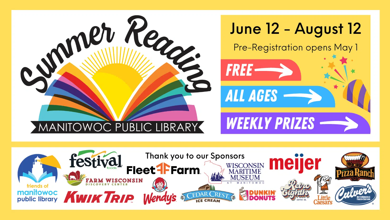 Manitowoc Public Library Summer Reading Program Continues with More