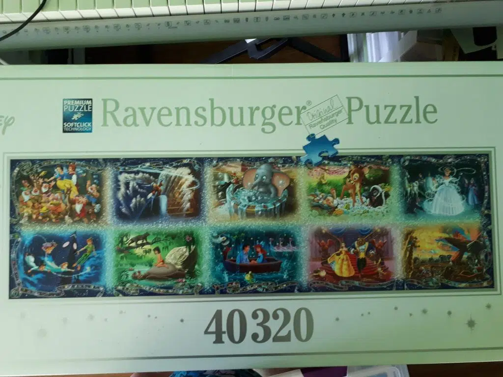 I finished the Ravensburger Disney Memorable Moments 40,320 piece