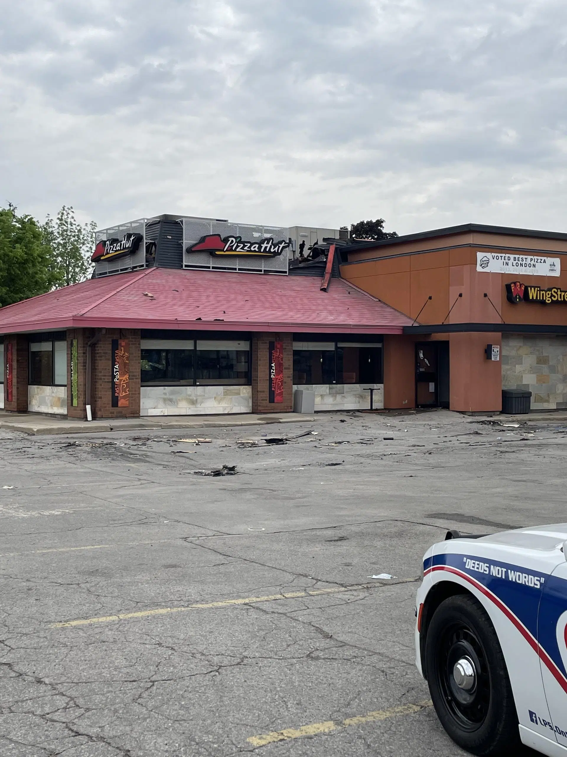 Fire in North London leaves massive damage to a Pizza Hut