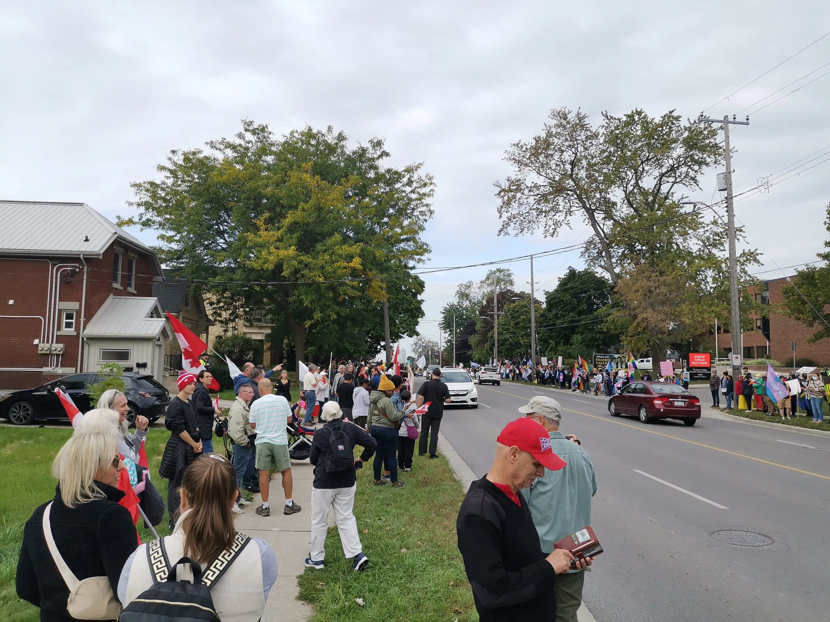 'Let children be children,' say protestors outside TVDSB