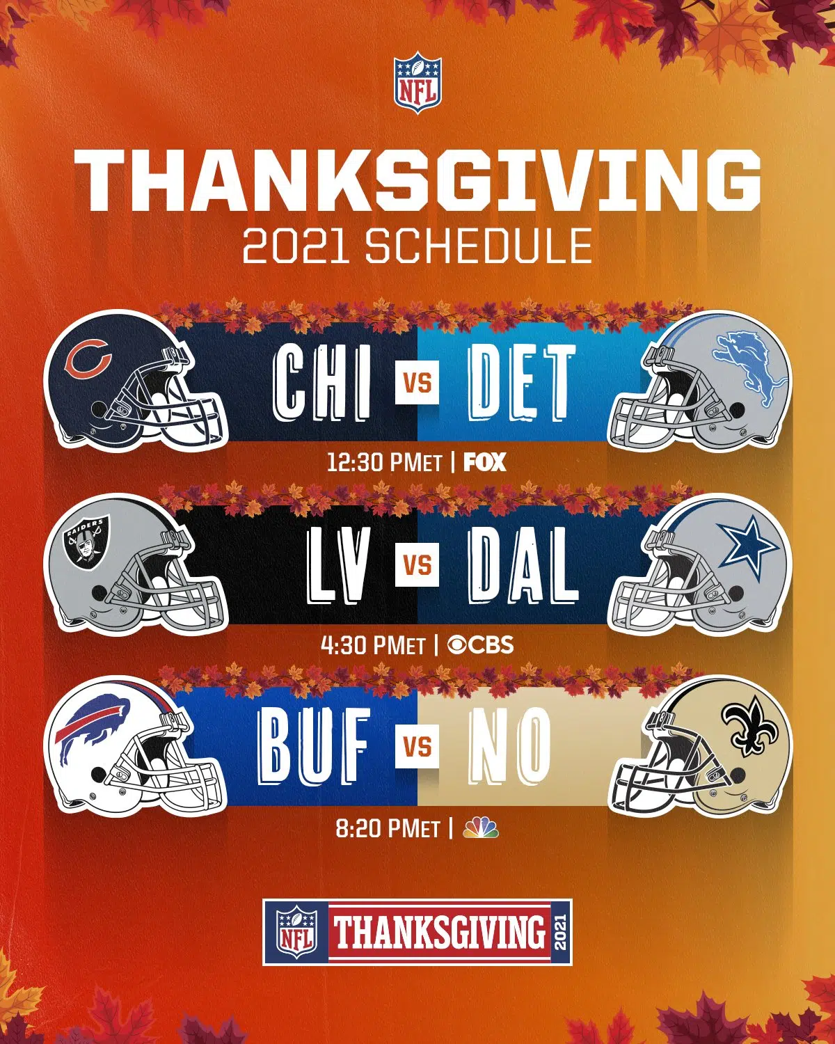 American Thanksgiving NFL Football Preview CFRL