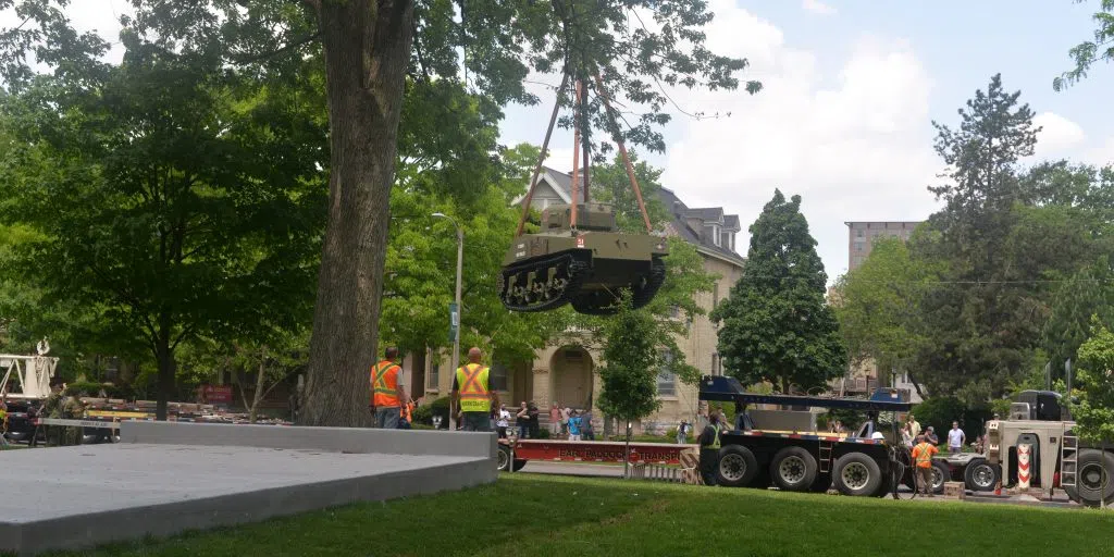 Holy Roller being lifted