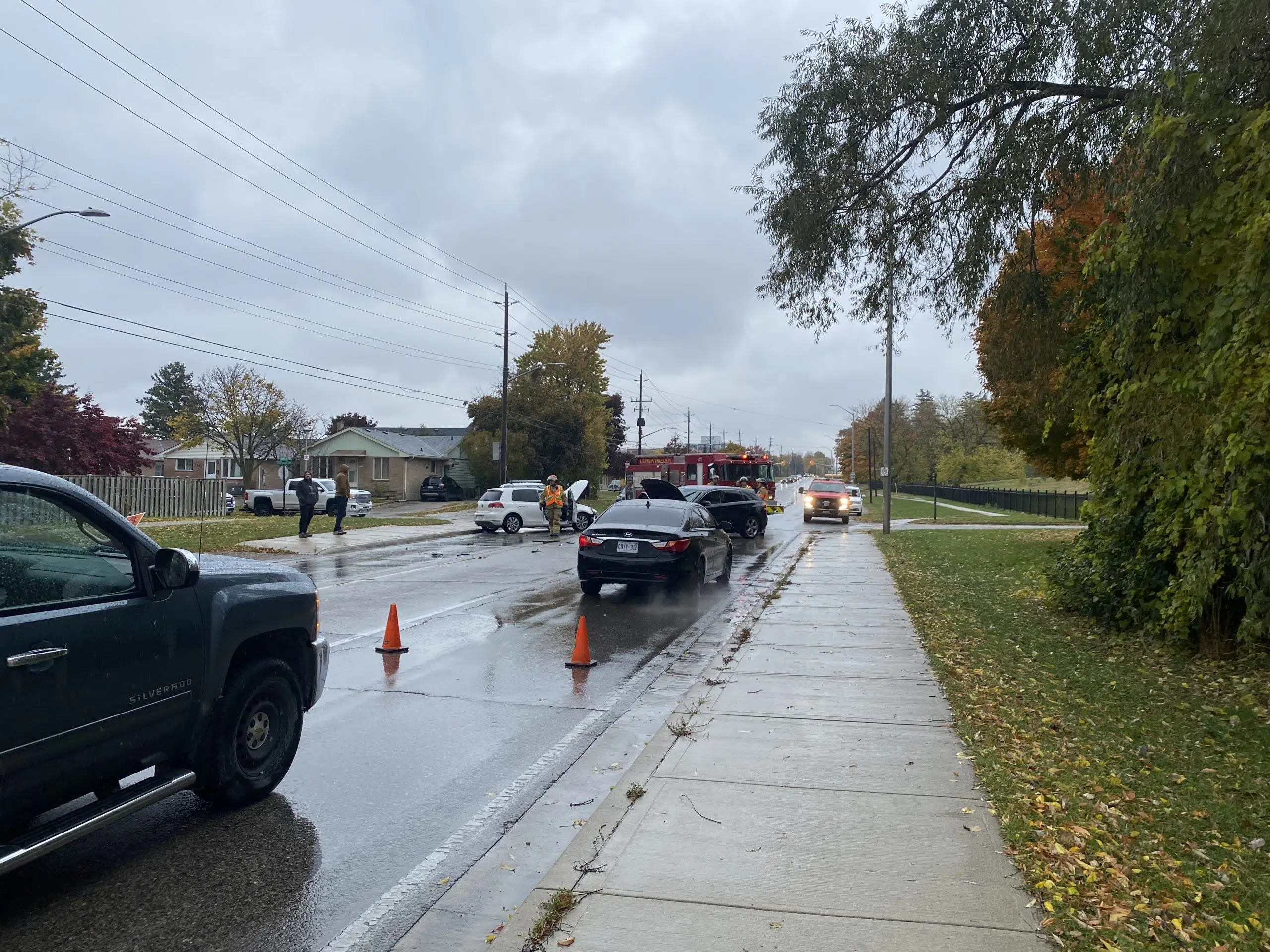Multi vehicle crash on Huron CFRL