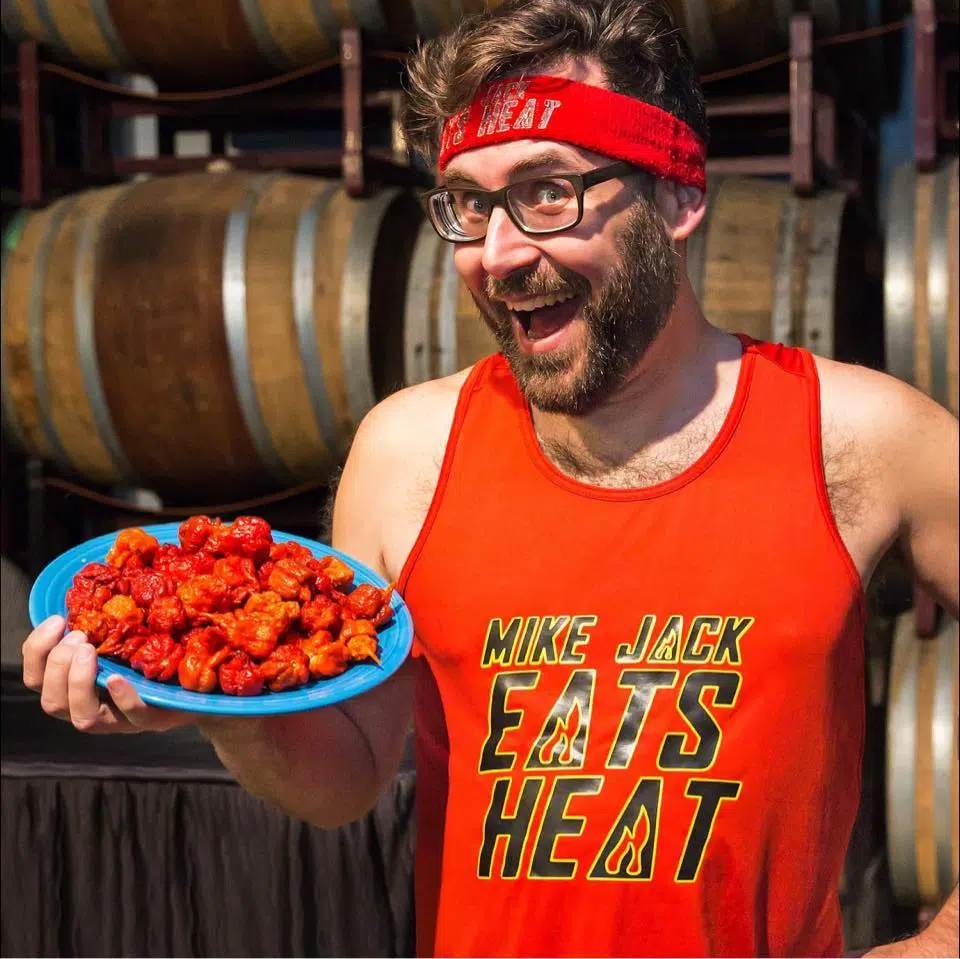 Mike Jack breaks hottest pepper eating record The Falcon