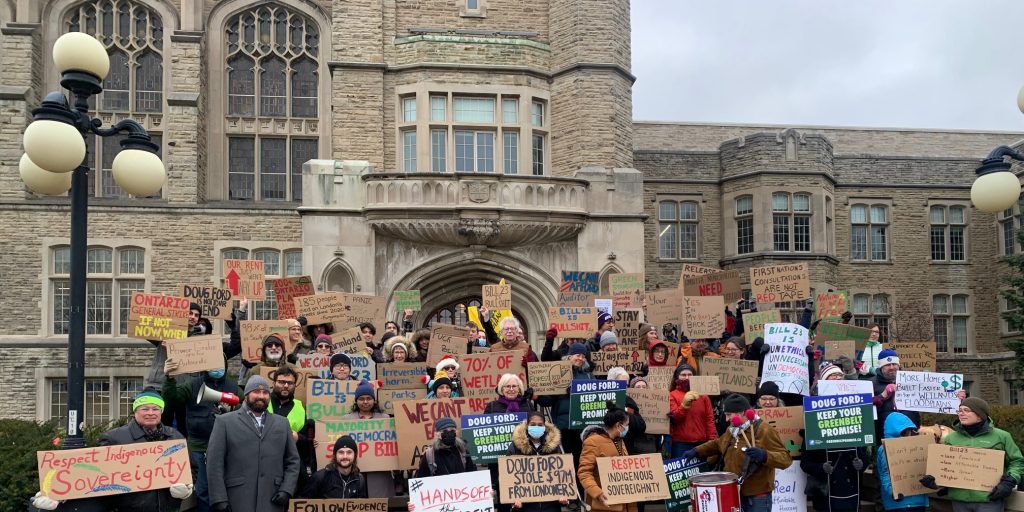Western's Society of Graduate Students held a Bill 23 demonstration at UC Hill - Vimarsana News