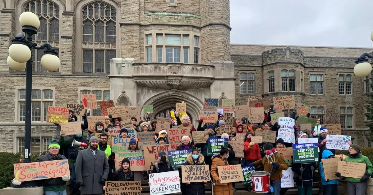 Western’s Society of Graduate Students held a Bill 23 demonstration at ...