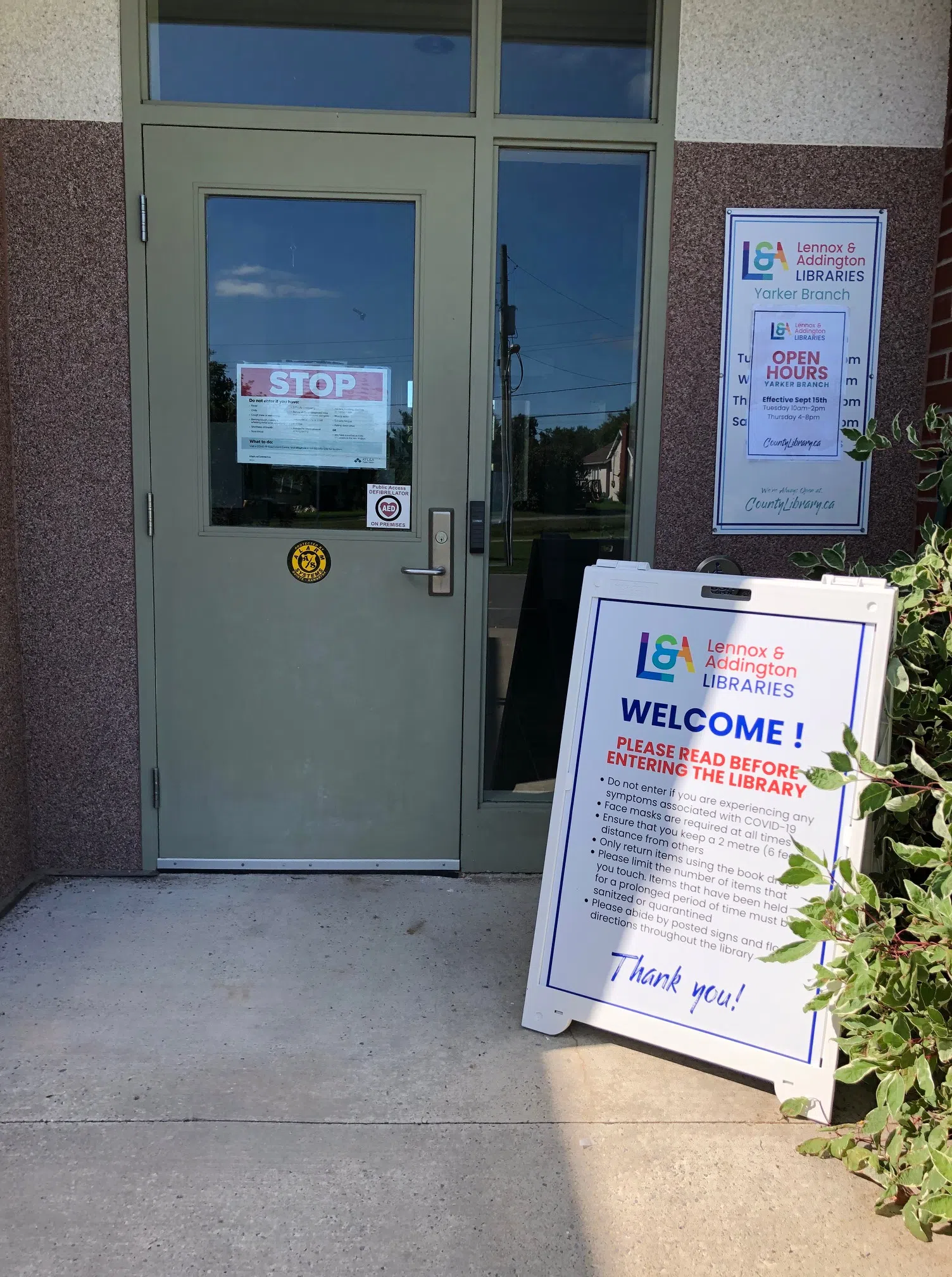 COVID19 Yarker Library is now open Napanee Today