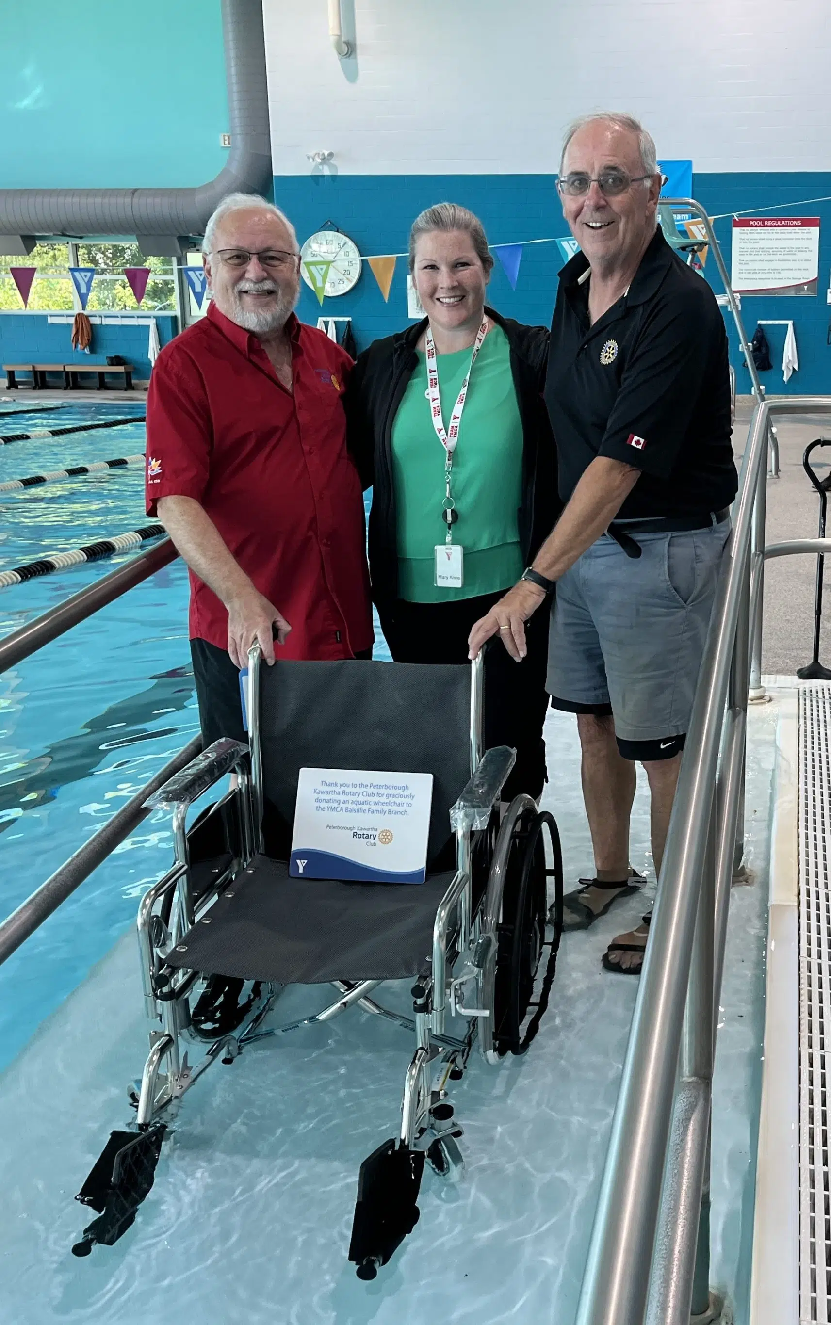 Rotary Club’s Gift Enhances Pool Accessibility at Balsillie Family