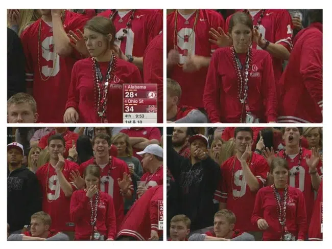 Did This Ohio State fan get caught cheating on National TV? | 102.9 The ...