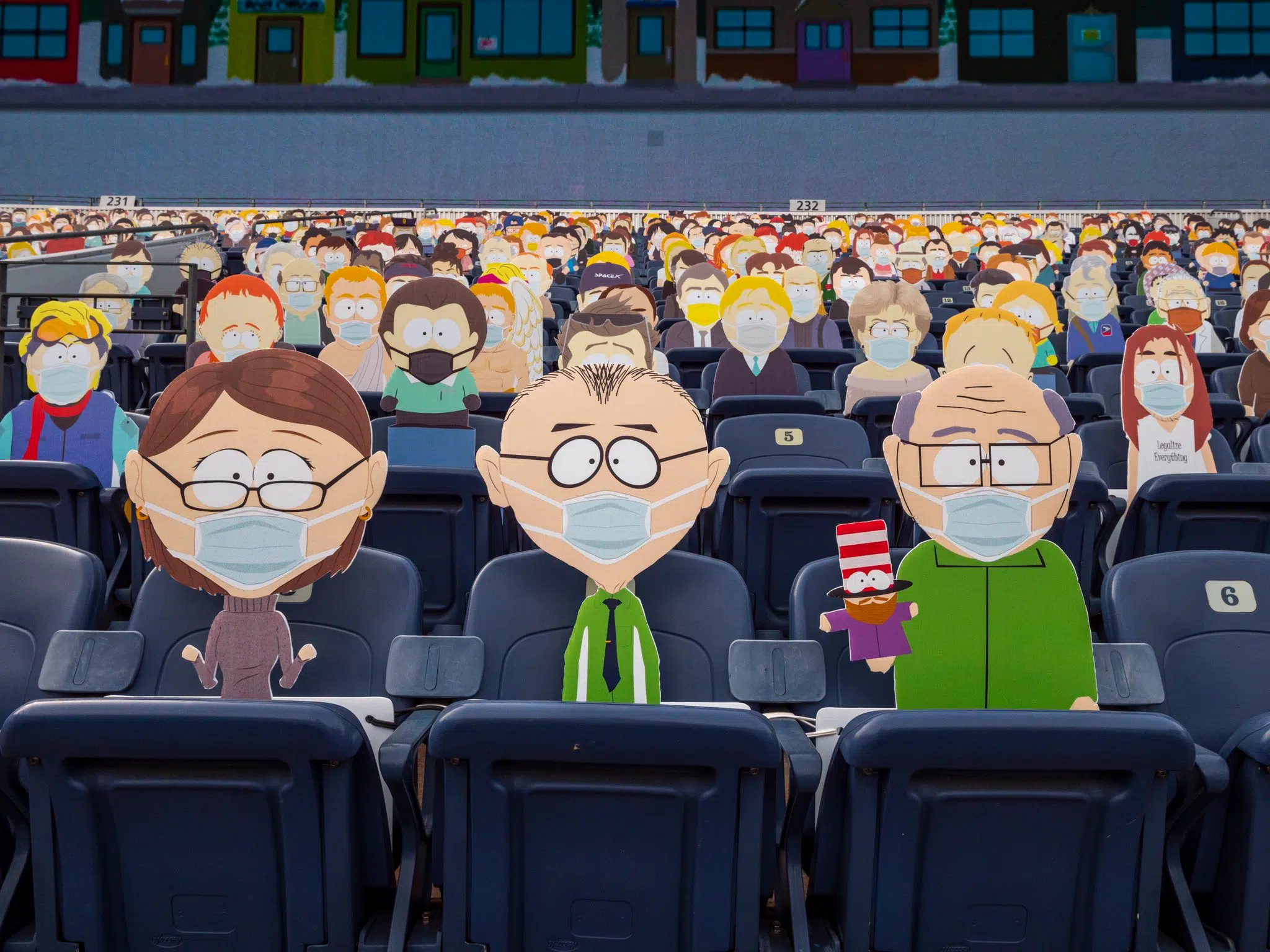 South Park' town showed up to watch the Denver Broncos game