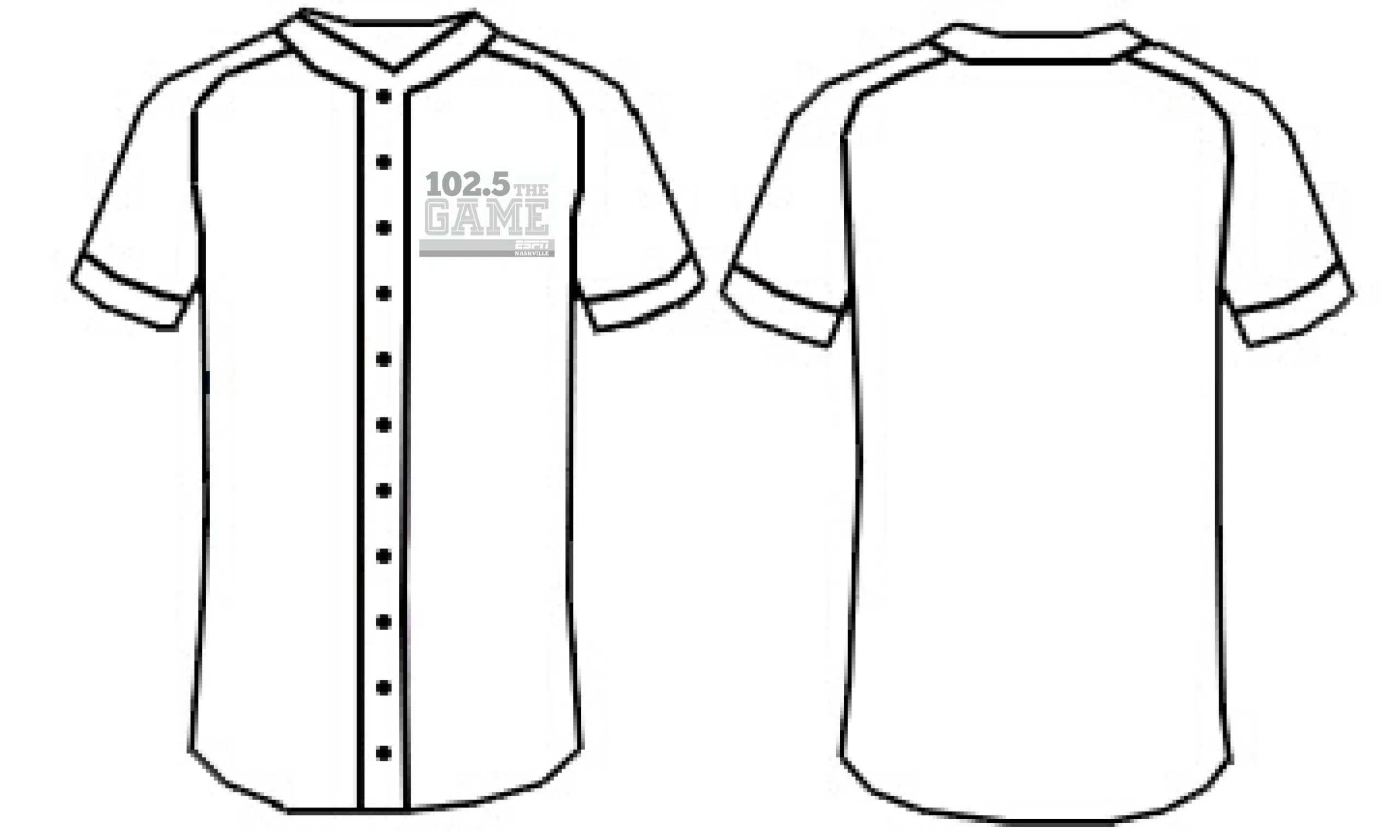 Tennessee State Outline Baseball Jersey 