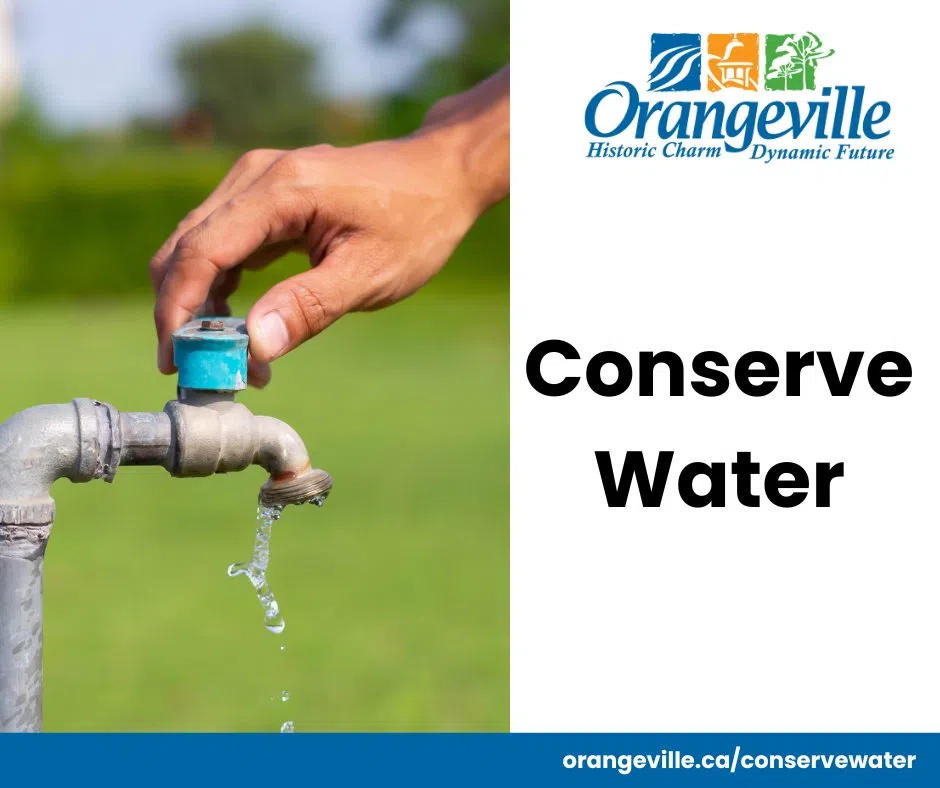 Town of Orangeville asking residents to be mindful of their water use