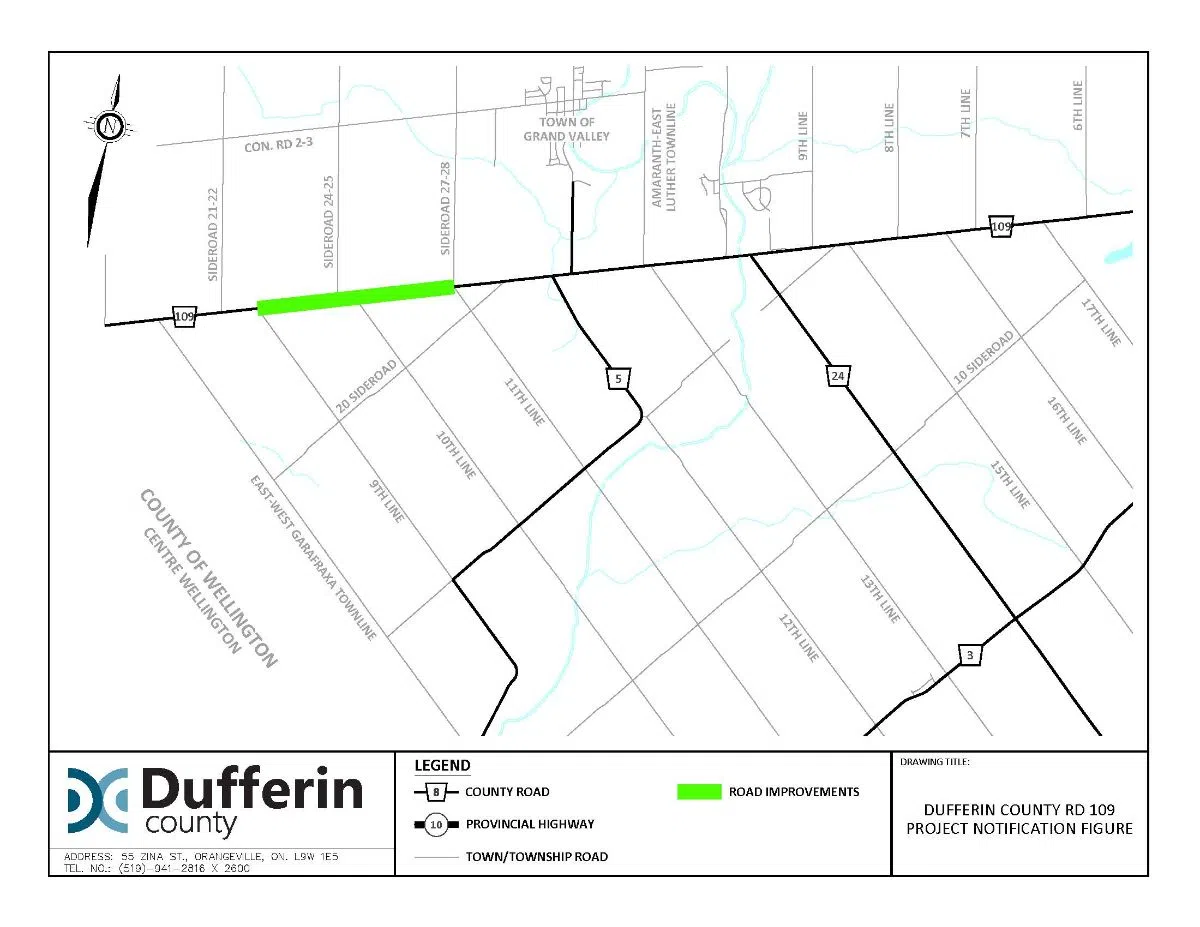 Road improvements coming to Dufferin Road 109 FM101 Orangeville Today