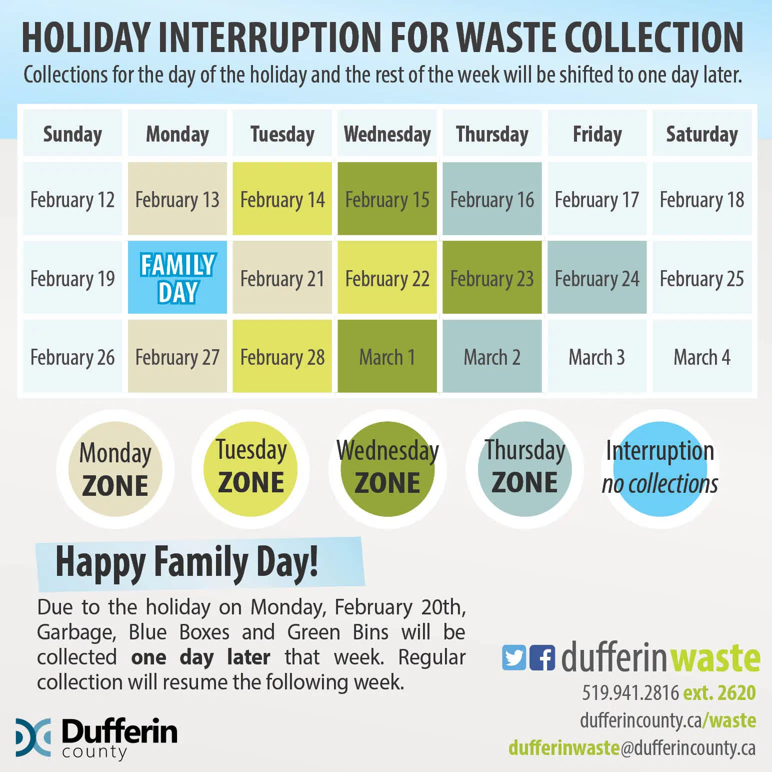 How does Family Day effect Garbage Day? FM92 South Simcoe Today