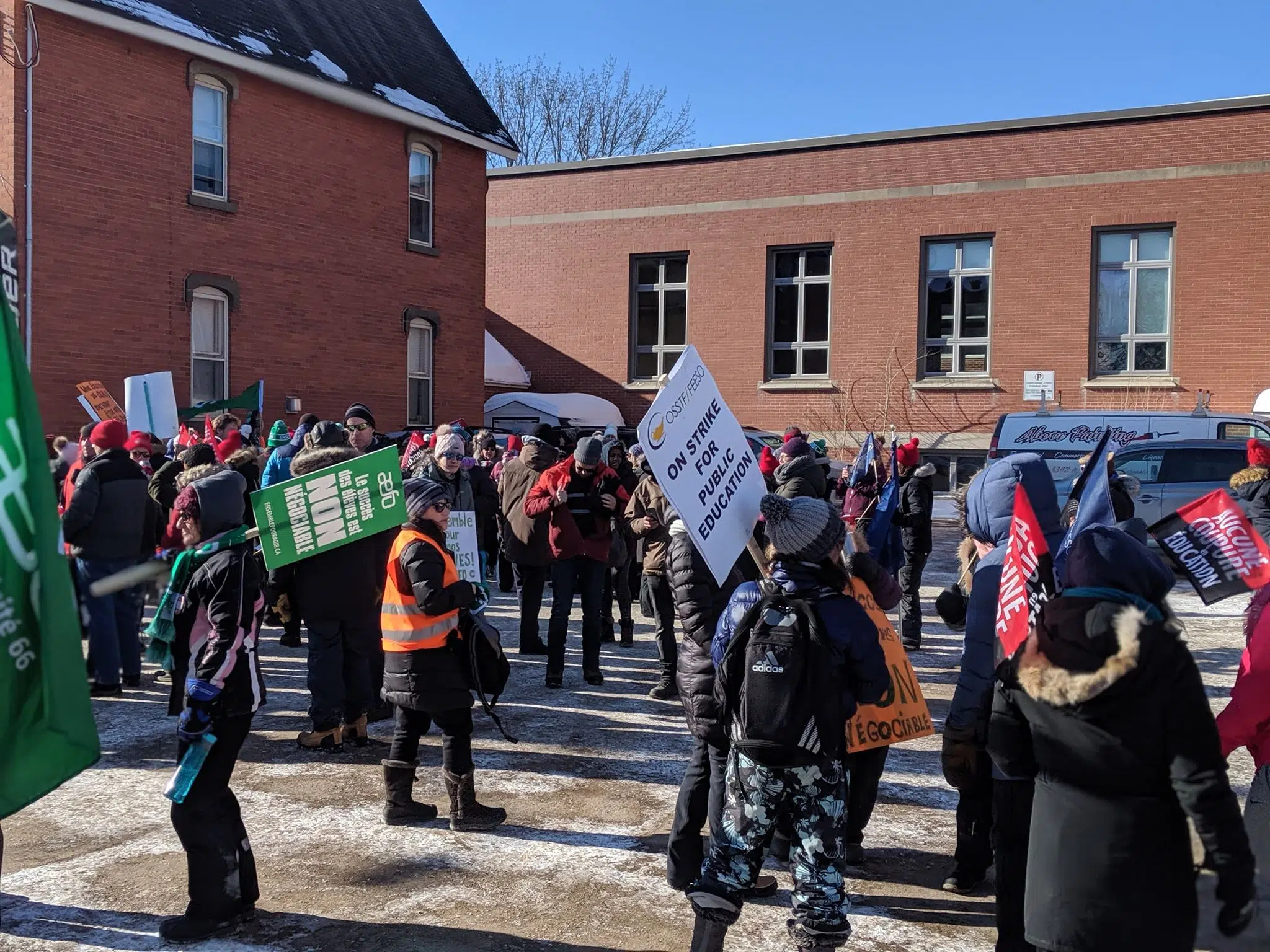 Hundreds of local teachers and education workers on strike today ...