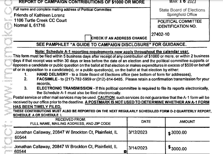Washington DC/ Chicago Lobbyist PAYS THE MAX to Town Council Candidate Lorenz - Vimarsana News