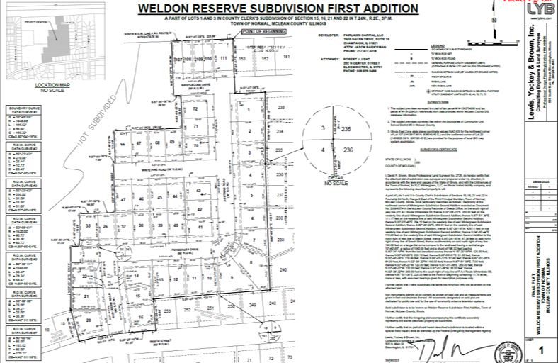Weldon Reserve First Addition Approved by Normal - Vimarsana News